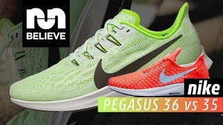 Hobart Forsøg håndjern Nike Pegasus 36 vs Pegasus 35 Comparison Review - YouTube