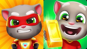 Talking Tom Gold Run vs Talking Tom HERO DASH Android Gameplay #16