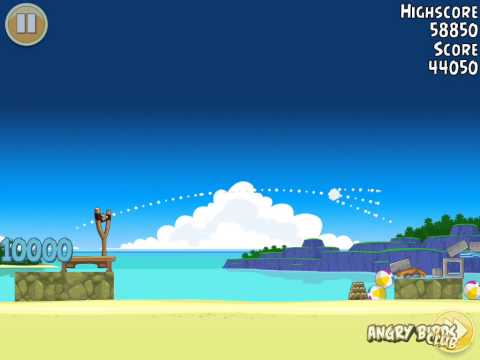 Видео: Angry Birds Surf and Turf Уровень 2 Level - Прохождение на 3 Звезды - 3 Star Walkthrough