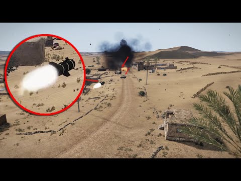 AH-64 Apache attack helicopter destroyed tanks in 10 minutes | ARMA 3: Milsim