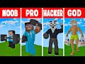 Minecraft BODYBUILDER STATUE BUILD CHALLENGE  - NOOB vs PRO vs HACKER vs GOD / Animation