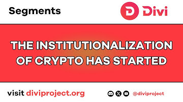 Divi Segments - The Institutionalization Of Crypto Has Started!