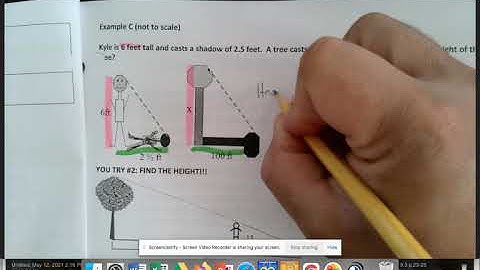 Similar triangles shadow problem