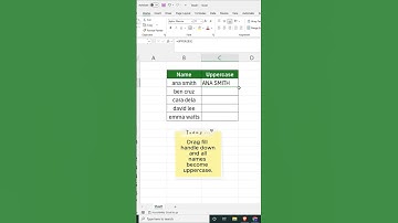 UPPER Function in Excel — Instantly Fix Messy Names! (Short & Easy)