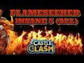 Castle Clash FlameSeeker! ALL Insane Dungeons 5! 3 Flame 5-10!