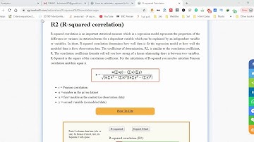 How to calculate r squared - excel or text data