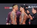 UFC 236: Max Holloway vs  Dustin Poirier staredown