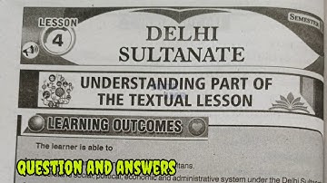 7th class social studies 4th lesson Delhi sultanate lesson question and answers material