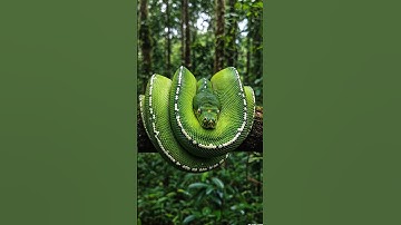 Green Tree Python Perfectly Camouflaged!