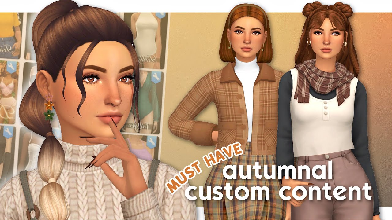 BEST CC FOR FALL 🍂  Sims 4 Custom Content Showcase (Maxis Match