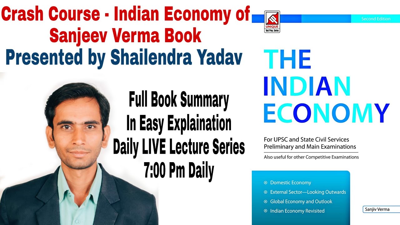 Crash Course Sanjiv Verma Book Indian Economy Simplified Ch 1 Upsc Ssc Cds Bank Po Ias Youtube
