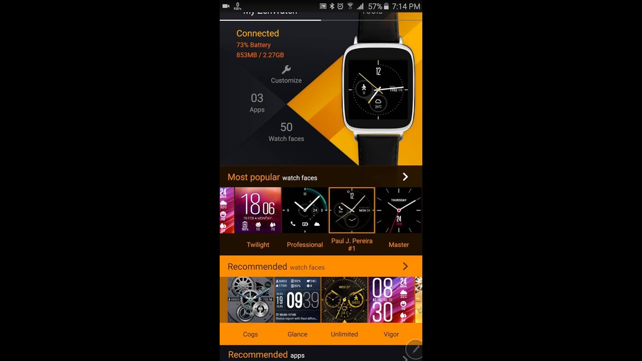 zenwatch manager app