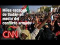 Anuncian un cese del fuego en Sudán, pero miles buscan escapar del conflicto armado
