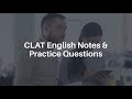 CLAT English Notes & Practice Questions | All Law Entrance Exams | English | Entrancei CLAT