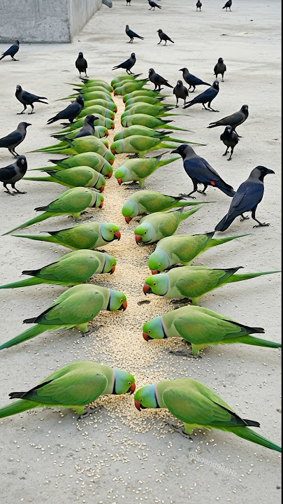 Crow Sound 🥰 Crows and Indian Talking Parrots Prove They’re the Smartest Birds on Earth