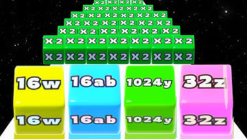 Infinity Run 2048 Jelly Cube vs Ladder Master - All Level Gameplay (NOOB vs PRO vs HACKER)