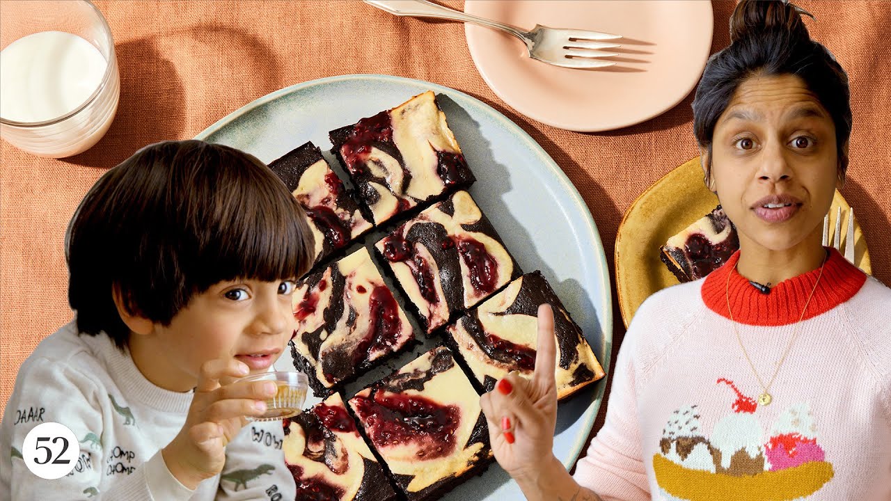 Gooey, Chocolate-Raspberry Cheesecake Brownies | Cook and a Half | Food52