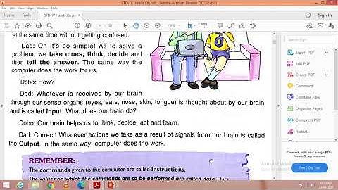 Class 4 Chapter 1 hands on computer  a Machine  part 2