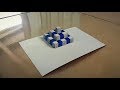 Belajar Menggambar Ilusi Optik Piramid 3D