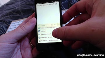 I am demonstrating Drafts for iPhone