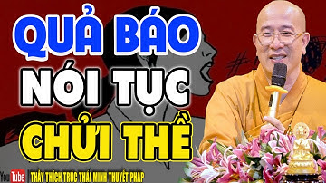 Người Hay Nói Tục Chửi Thề Chắc Chắn Sẽ Gặp Quả Báo Này... Thầy Thích Trúc Thái Minh