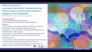 Interventions that Address Systems & Structures to Reduce HCV Disparities Full Webinar