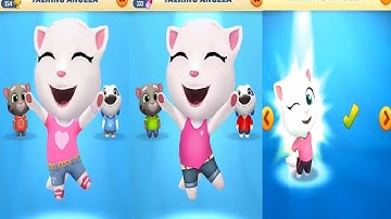 Talking Tom Gold Run First Version VS Lava Escape Cycle Tour Event Angela Old VS New outfit Unlocked