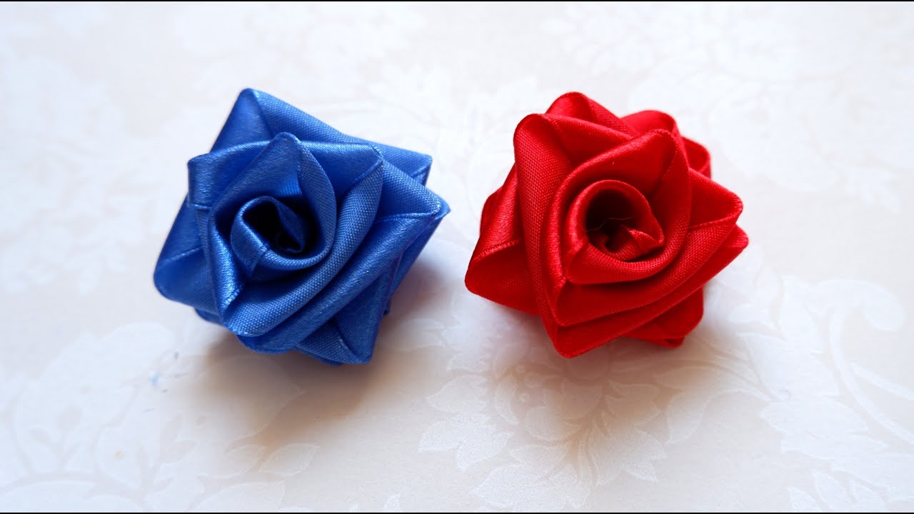 DIY Ribbon Flowers - Super Easy Ribbon Flower Making - How to make ribbon  crafts 