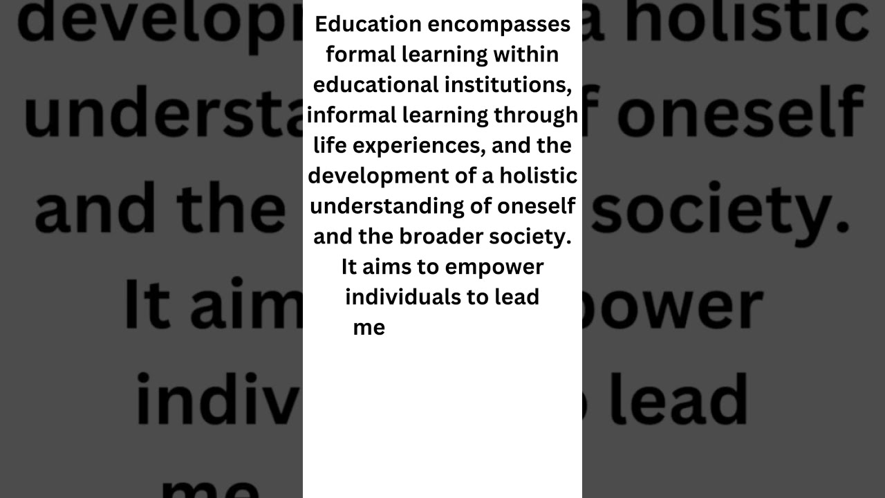 What Is The Best Definition Of Education shorts gk viraltopics What Is The Best Definition Of Education shorts gk viraltopics