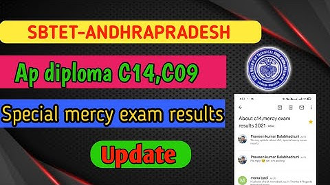 Ap diploma c09,c14, special mercy exam results update from manabadi #c14results #c09results