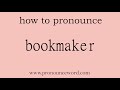 bookmaker. How to pronounce the english word bookmaker ...