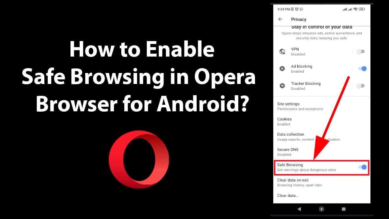 How to Enable Safe Browsing in Opera Browser for Android? - YouTube