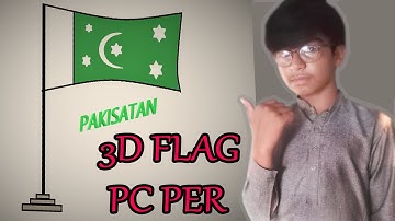 Draw 3d Flag Of Pakistan step by step in MS Paint @Jam Haroon Tech