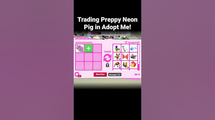 😍TRADING PREPPY NEON PIG🐷 IN ADOPT ME | W/F/L?