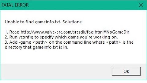 How to fix "Unable to find gameinfo.txt" in Half-Life Model Viewer and FacePoser