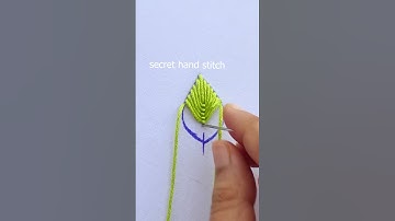 Basic easy embroidery fly leaf stitch #shortvideo #trending #embroidery