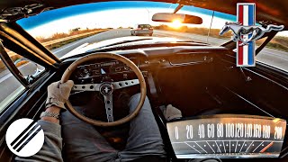 1966 Ford Mustang 4.7 V8 Top Speed Drive on German Autobahn