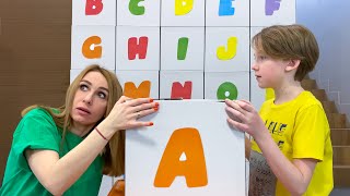 Eli and parents are learning the English alphabet ABC. Useful video for children by Илья и Картонка 5,463,708 views 2 years ago 6 minutes, 13 seconds