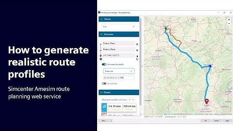 HOW TO I How to generate realistic route profiles with Simcenter Amesim route planning web service