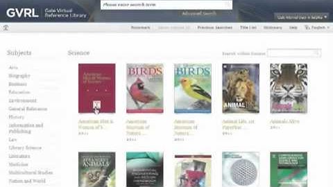 Using Gale Virtual Reference Library - The Basics