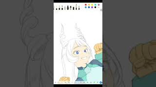 Nejire Hado Coloring!! #MHA #shorts #anime #art