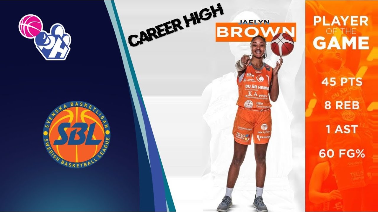 Jaelyn Brown GAME Highlights VS Ostersund || SBL Sweden 2021/22 || CAREER HIGH