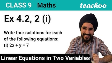 Ex 4.2, 2 (i) - Write four solutions for equation: 2x + y = 7 - Teachoo