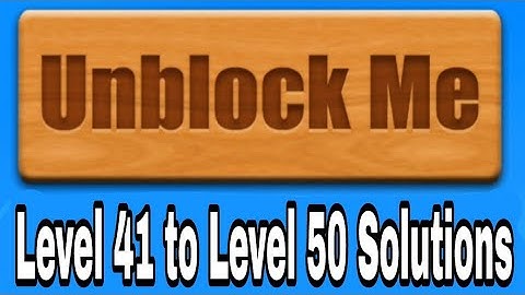 Unblock Me Level 41 to Level 50 Solutions । Puzzle game । Android Puzzle Game । MokkaGamerDa । MJD