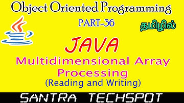 #36 | Java Beginners Tutorial in Tamil | Multidimensional Array Processing | Reading  | Writing