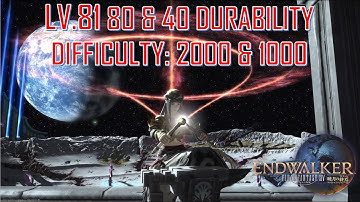 Final Fantasy XIV - Level 81 Macros 80 & 40 Durability 2000 & 1000 Difficulty