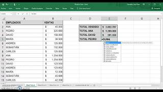 Funcion Sumar Si -  Calcular Ventas, Curso SENA Excel Intermedio Mod. 3 y 4