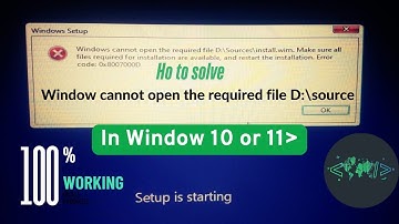 How to Solve “Windows cannot open the required file D:\source…”