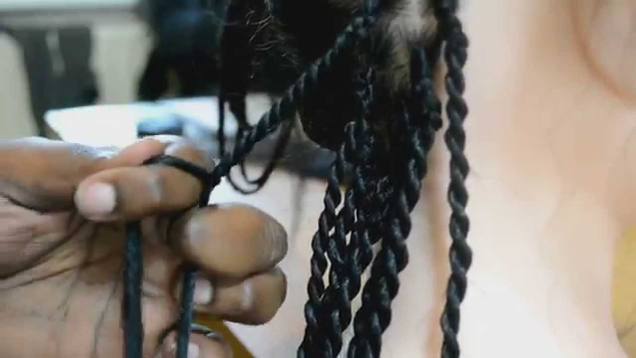 How To Do Senegalese Twists Kanekalon Rope Kinky Youtube