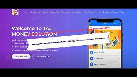 Recharge Software Website with Admin Panel & App Full Source Code Price Only 10,000